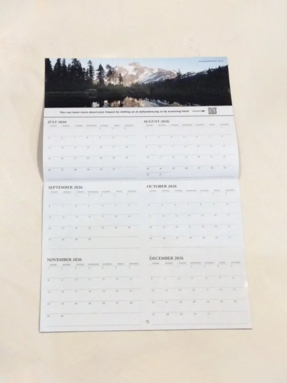 Defenders of Wildlife 2026-2027 Eighteen-Month Calendar
